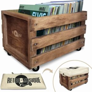 Houten Krat op Wielen (100 lp's)